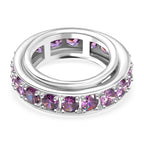 Lila Zirkonia Ring Messing platiniert (Größe 20.00)