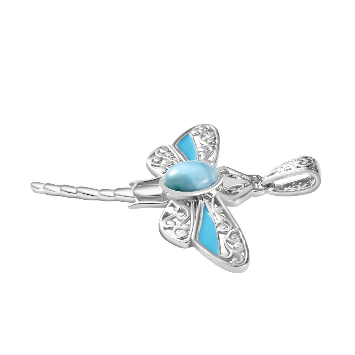 AA Larimar Anhänger 925 Silber rhodiniert