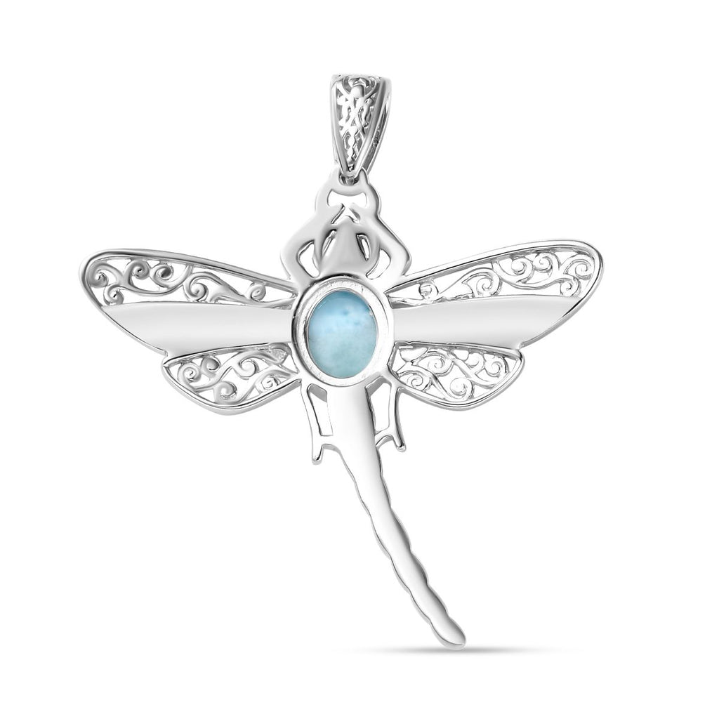 AA Larimar Anhänger 925 Silber rhodiniert