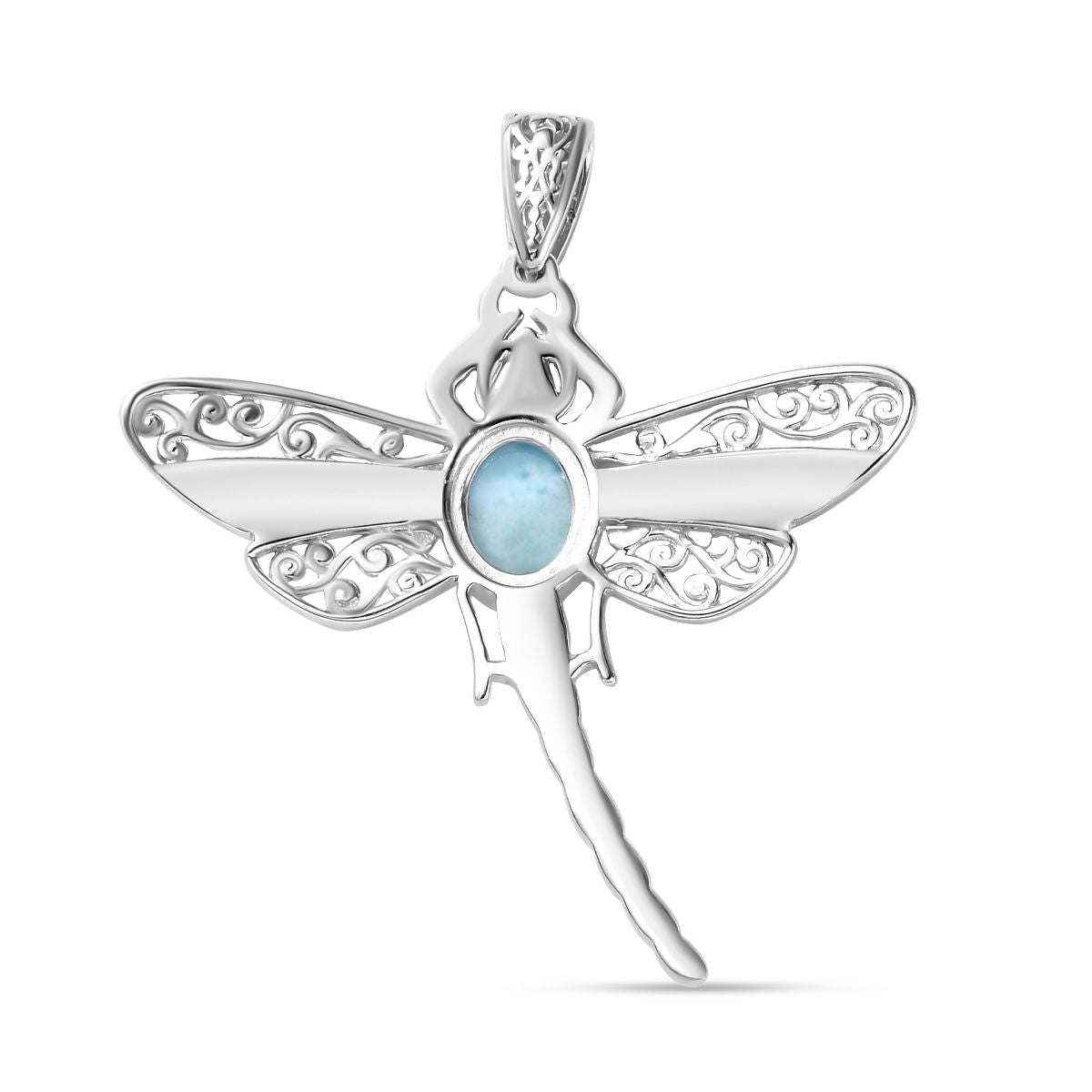 AA Larimar Anhänger 925 Silber rhodiniert