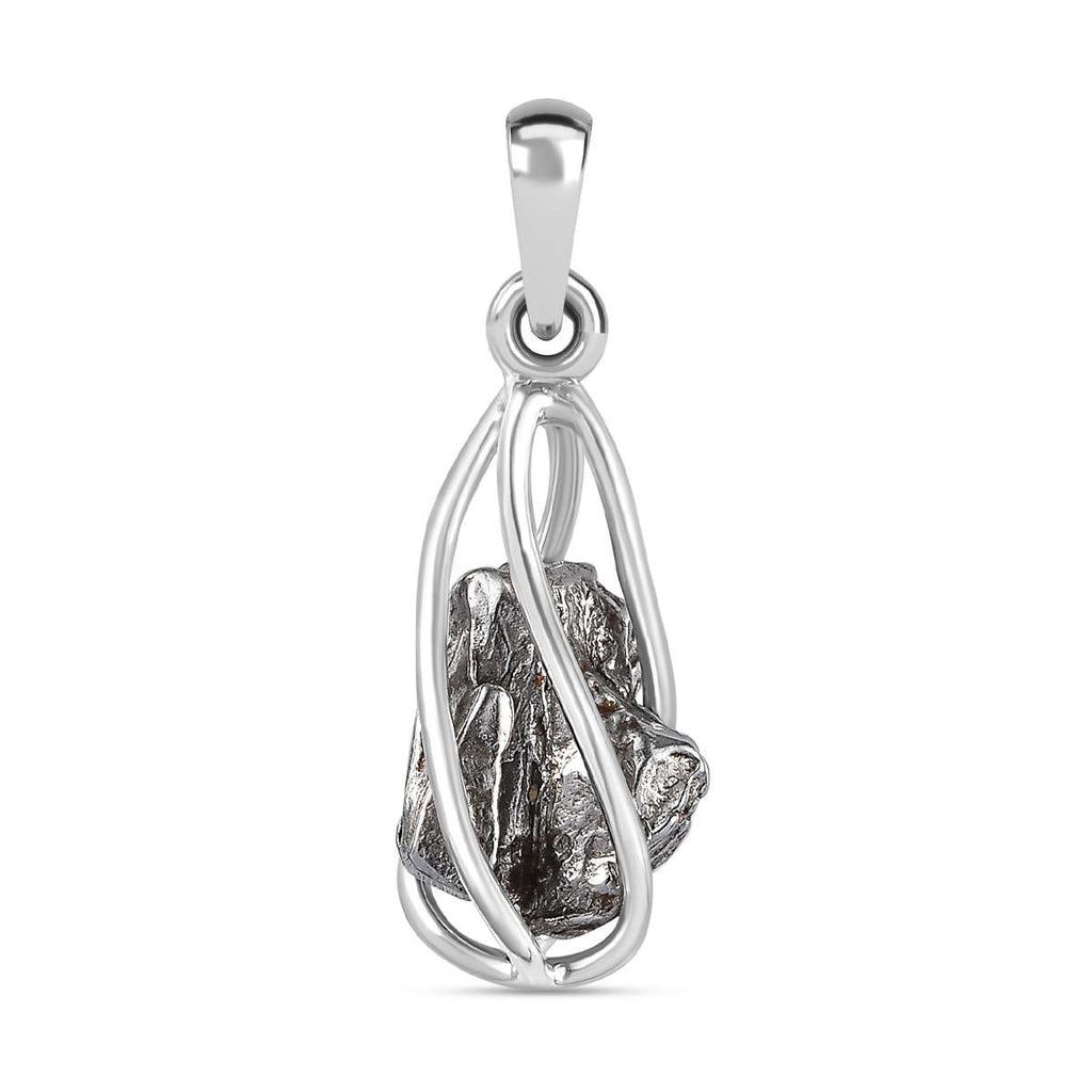 Muonionalusta Meteorit Anhänger 925 Silber platiniert ca. 8.66 ct