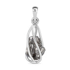 Muonionalusta Meteorit Anhänger 925 Silber platiniert ca. 8.66 ct