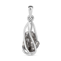 Muonionalusta Meteorit Anhänger 925 Silber platiniert ca. 8.66 ct