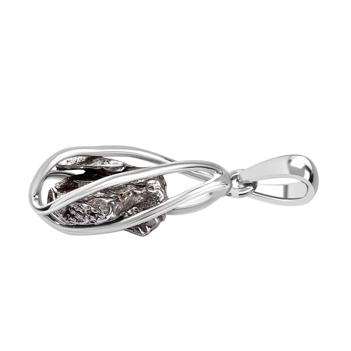 Muonionalusta Meteorit Anhänger 925 Silber platiniert ca. 8.66 ct