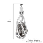 Muonionalusta Meteorit Anhänger 925 Silber platiniert ca. 8.66 ct