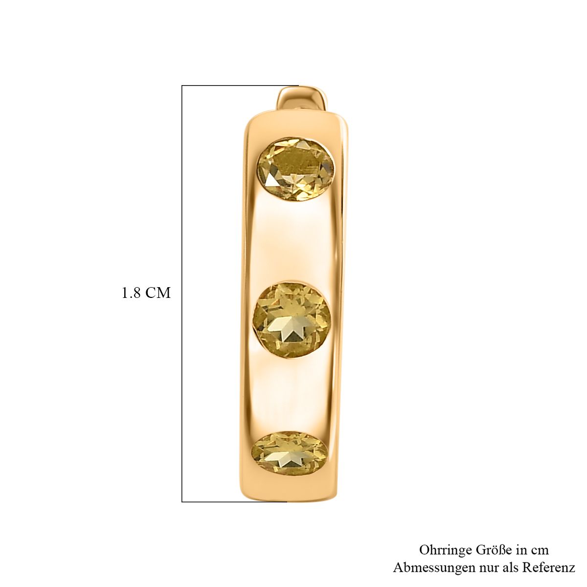 AA Premium Brasilianischer Heliodor Ohrringe 925 Silber 750 Gelbgold Vermeil ca. 1,04 ct.