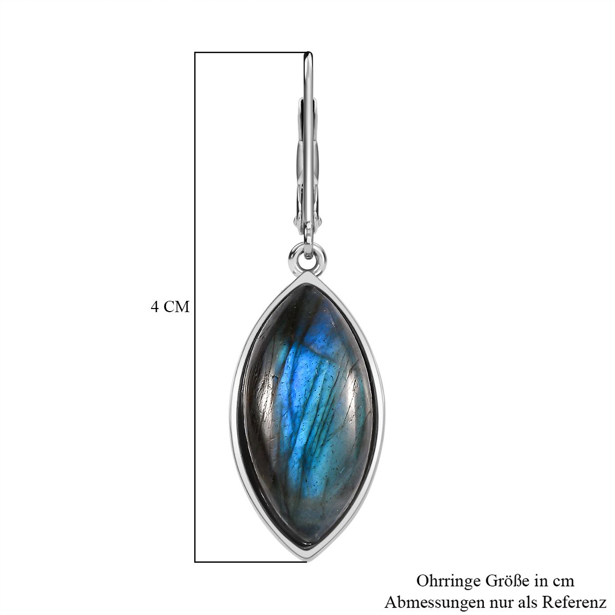 AAA Labradorit Ohrringe  Edelstahl ca. 18.25 ct