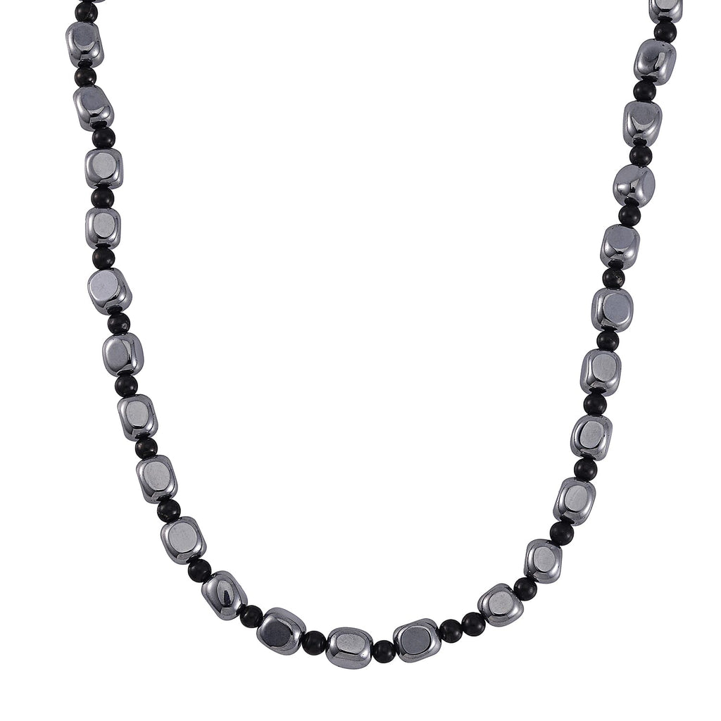Terahertz, Shungit Halskette ca. 50 cm 925 Silber rhodiniert ca. 284.45 ct