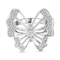 Weißer Diamant I4 Ring 925 Silber rhodiniert (Größe 17.00) ca. 0,51 ct