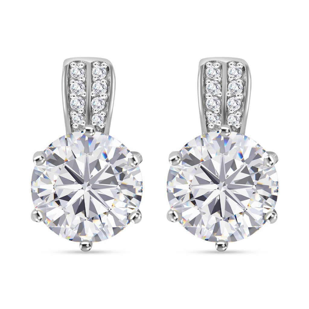 Moissanit Ohrringe 925 Silber rhodiniert ca. 6,03 ct.