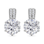 Moissanit Ohrringe 925 Silber rhodiniert ca. 6,03 ct.
