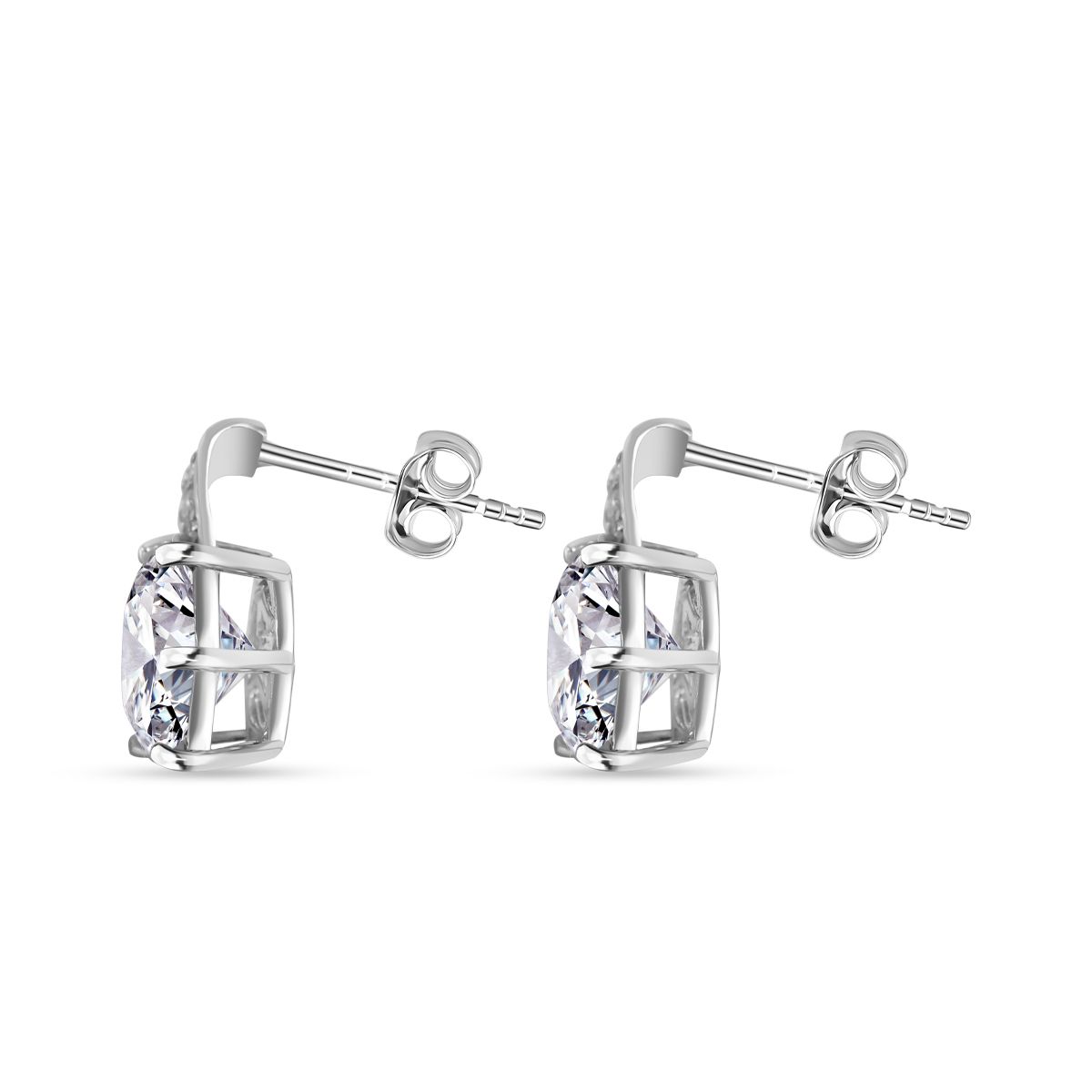 Moissanit Ohrringe 925 Silber rhodiniert ca. 6,03 ct.