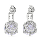 Moissanit Ohrringe 925 Silber rhodiniert ca. 6,03 ct.