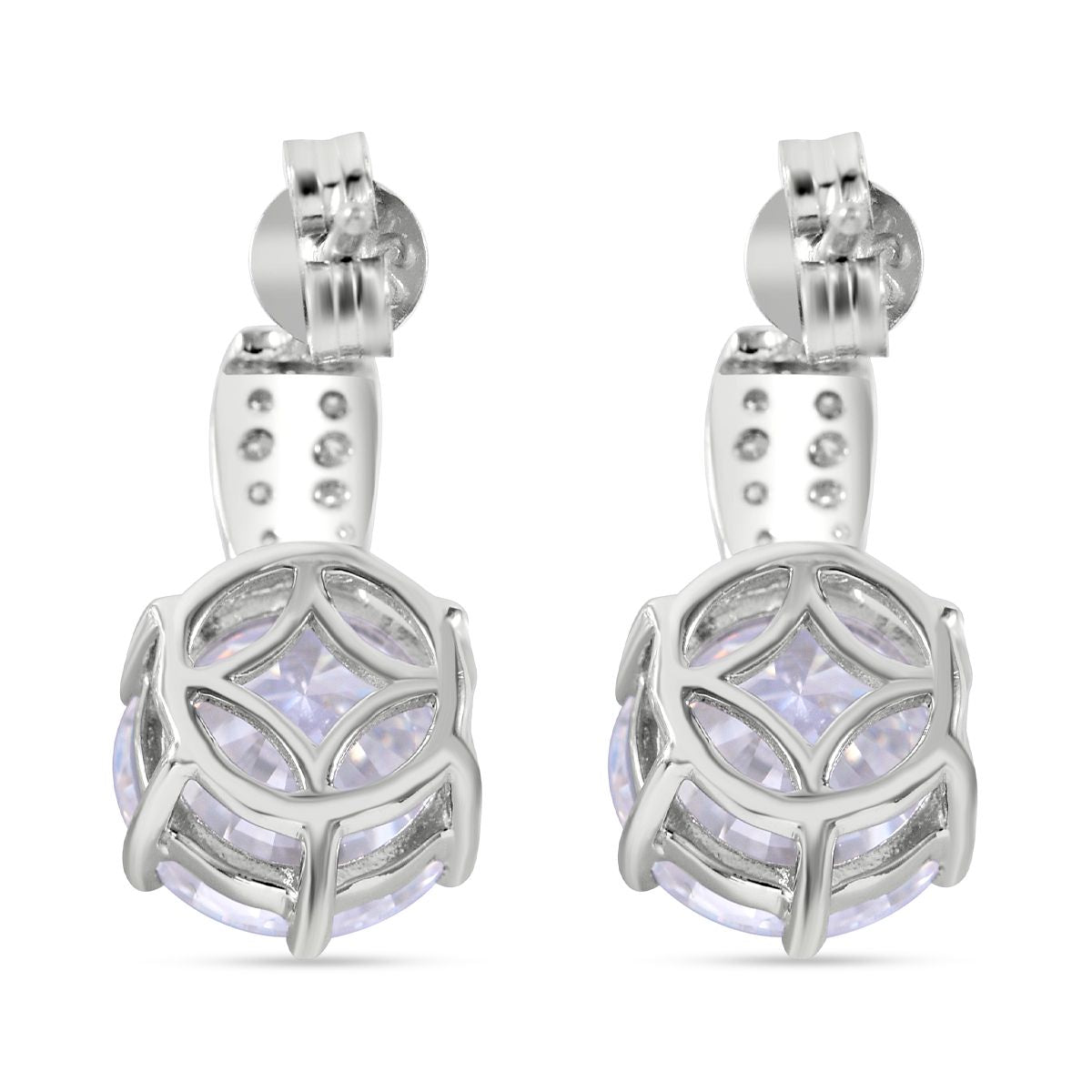 Moissanit Ohrringe 925 Silber rhodiniert ca. 6,03 ct.