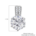 Moissanit Ohrringe 925 Silber rhodiniert ca. 6,03 ct.