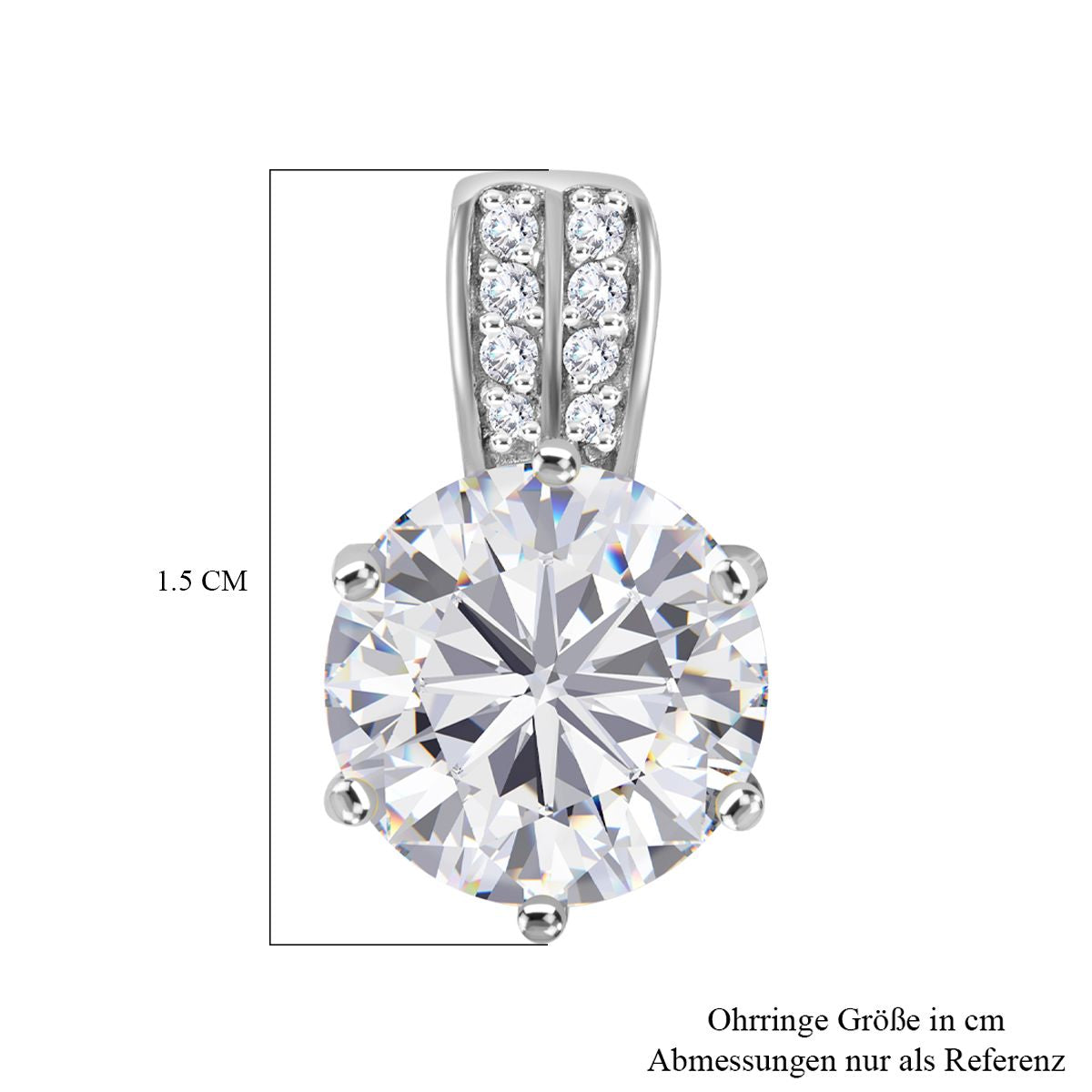 Moissanit Ohrringe 925 Silber rhodiniert ca. 6,03 ct.