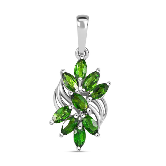 Tansanit Anhänger 925 Silber rhodiniert ca. 1.18 ct