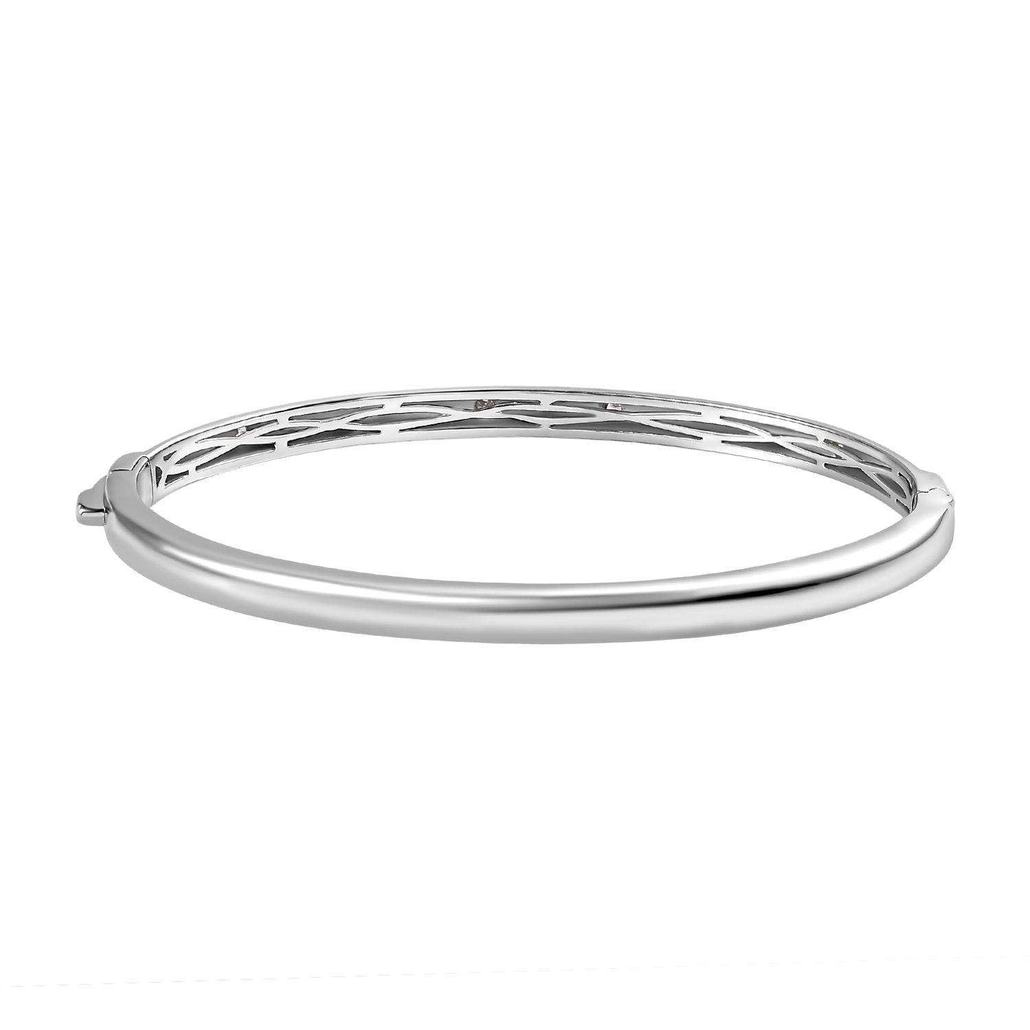 Moissanit Armreif ca. 19 cm 925 Silber rhodiniert ca. 0.24 ct