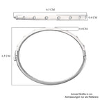 Moissanit Armreif ca. 19 cm 925 Silber rhodiniert ca. 0.24 ct
