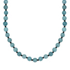 Aquamarin Halskette ca. 50 cm 925 Silber rhodiniert ca. 170,00 ct.