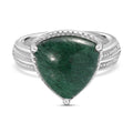 Grüner Aventurin Ring, 316L Edelstahl (Größe 18.00), ca. 6.13 ct