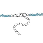 AAA Labradorit, Apatit Halskette ca. 45 cm 925 Silber rhodiniert ca. 72.70 ct
