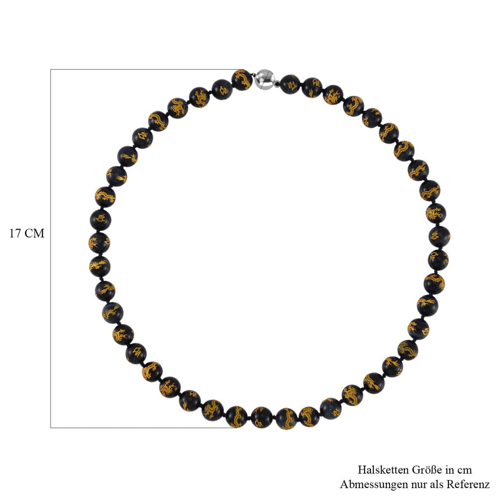 Blaue Tigerauge Halskette, ca. 50 cm, 925 Silber rhodiniert ca. 330.00 ct