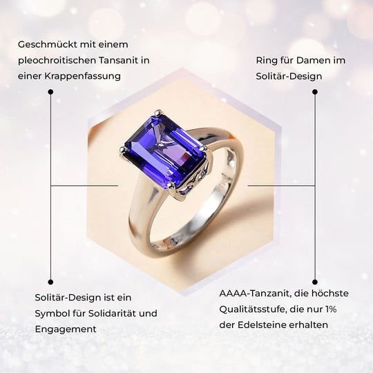 Rhapsody AAAA Tansanit Ring 950 Platin (Größe 19.00) ca. 3.82 ct