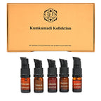 SQIN Botanicals - Discovery Set - Kumkumadi: Gesichtsöl, Nachtgel, Gesichtscreme, Gesichtsserum, Cold Cream, je 5ml (gesamt 25ml)