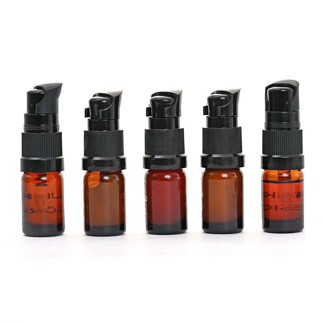 SQIN Botanicals - Discovery Set - Kumkumadi: Gesichtsöl, Nachtgel, Gesichtscreme, Gesichtsserum, Cold Cream, je 5ml (gesamt 25ml)