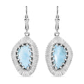 AA Larimar Ohrringe 925 Silber rhodiniert ca. 9.31 ct