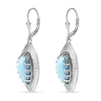 AA Larimar Ohrringe 925 Silber rhodiniert ca. 9.31 ct