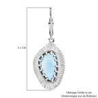 AA Larimar Ohrringe 925 Silber rhodiniert ca. 9.31 ct