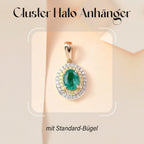 AAA Smaragd, Gelber Diamant Anhänger 585 Gold ca. 1,53 ct.