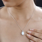 AA Larimar Anhänger 925 Silber platiniert ca. 4.45 ct