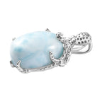 AA Larimar Anhänger 925 Silber platiniert ca. 4.45 ct