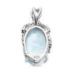 AA Larimar Anhänger 925 Silber platiniert ca. 4.45 ct
