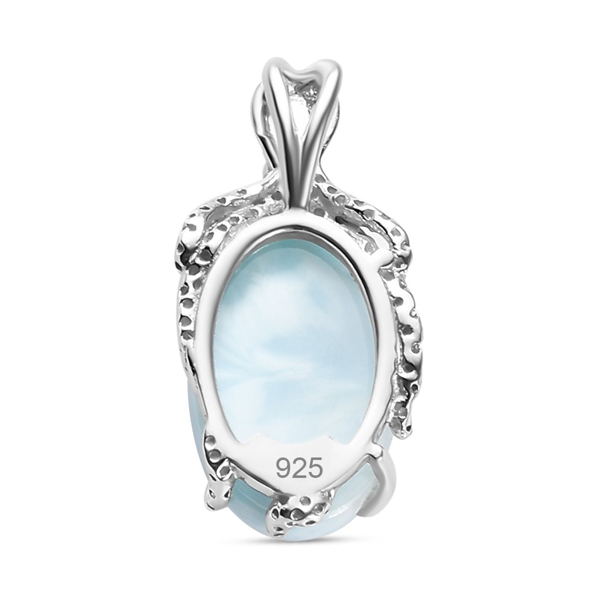 AA Larimar Anhänger 925 Silber platiniert ca. 4.45 ct