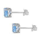 Himmelblauer Topas Ohrringe 925 Silber ca. 2.26 ct