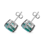 Smaragd-Triplette-Quarz Ohrringe 925 Silber ca. 2.19 ct