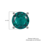 Smaragd-Triplette-Quarz Ohrringe 925 Silber ca. 2.19 ct