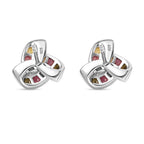 AA Mehrfarbig-Turmalin Ohrringe 925 Silber rhodiniert ca. 1,08 ct.