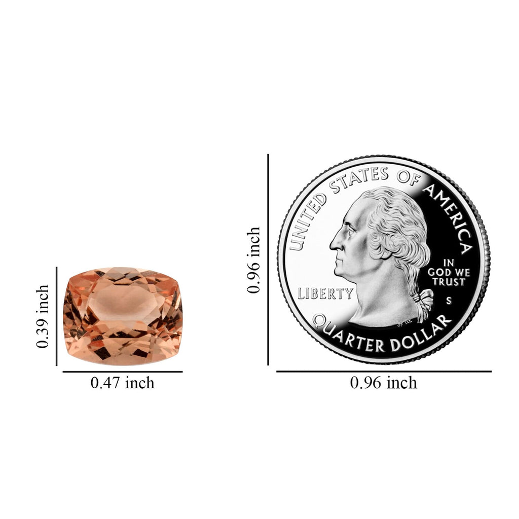Morganite Cushion 12x10 Faceted Cut 4A 4.50 Ct
