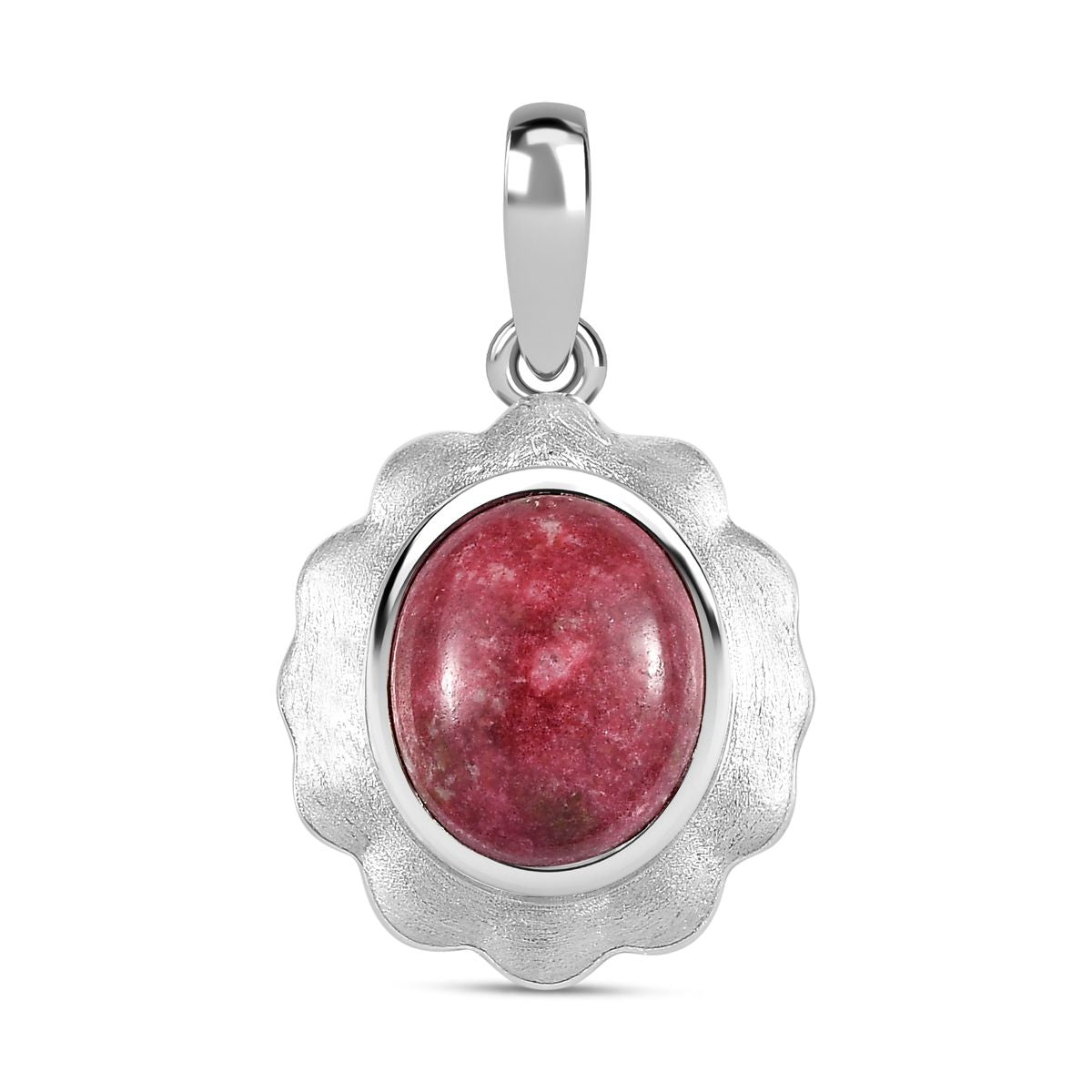 AA Thulit Anhänger 925 Silber rhodiniert ca. 6,02 ct.