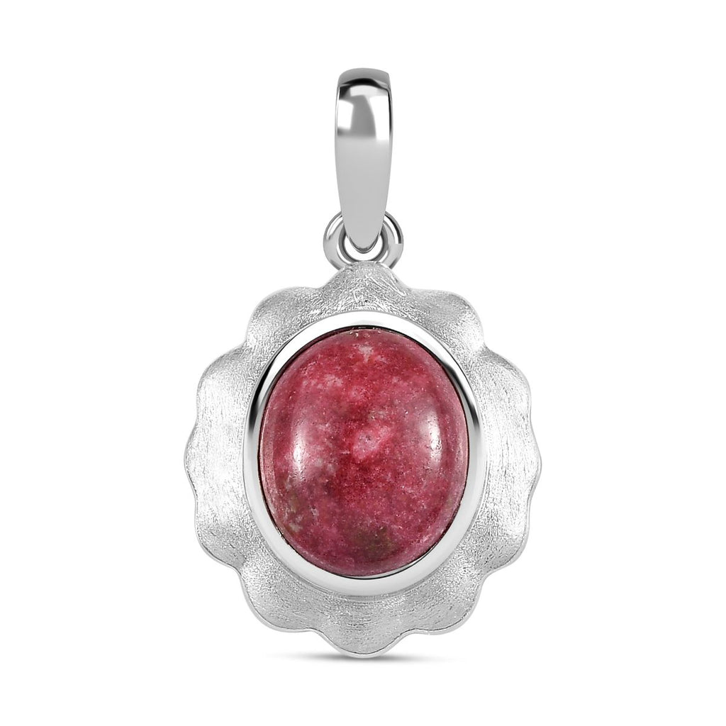 AA Thulit Anhänger 925 Silber rhodiniert ca. 6,02 ct.