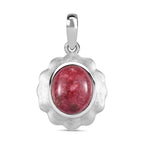 AA Thulit Anhänger 925 Silber rhodiniert ca. 6,02 ct.