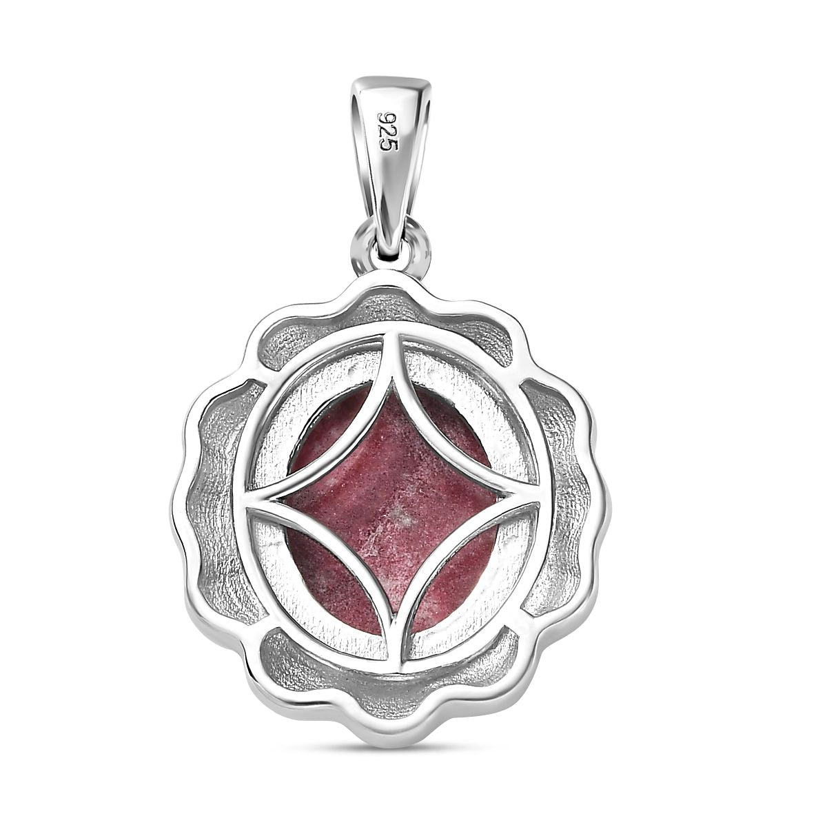 AA Thulit Anhänger 925 Silber rhodiniert ca. 6,02 ct.