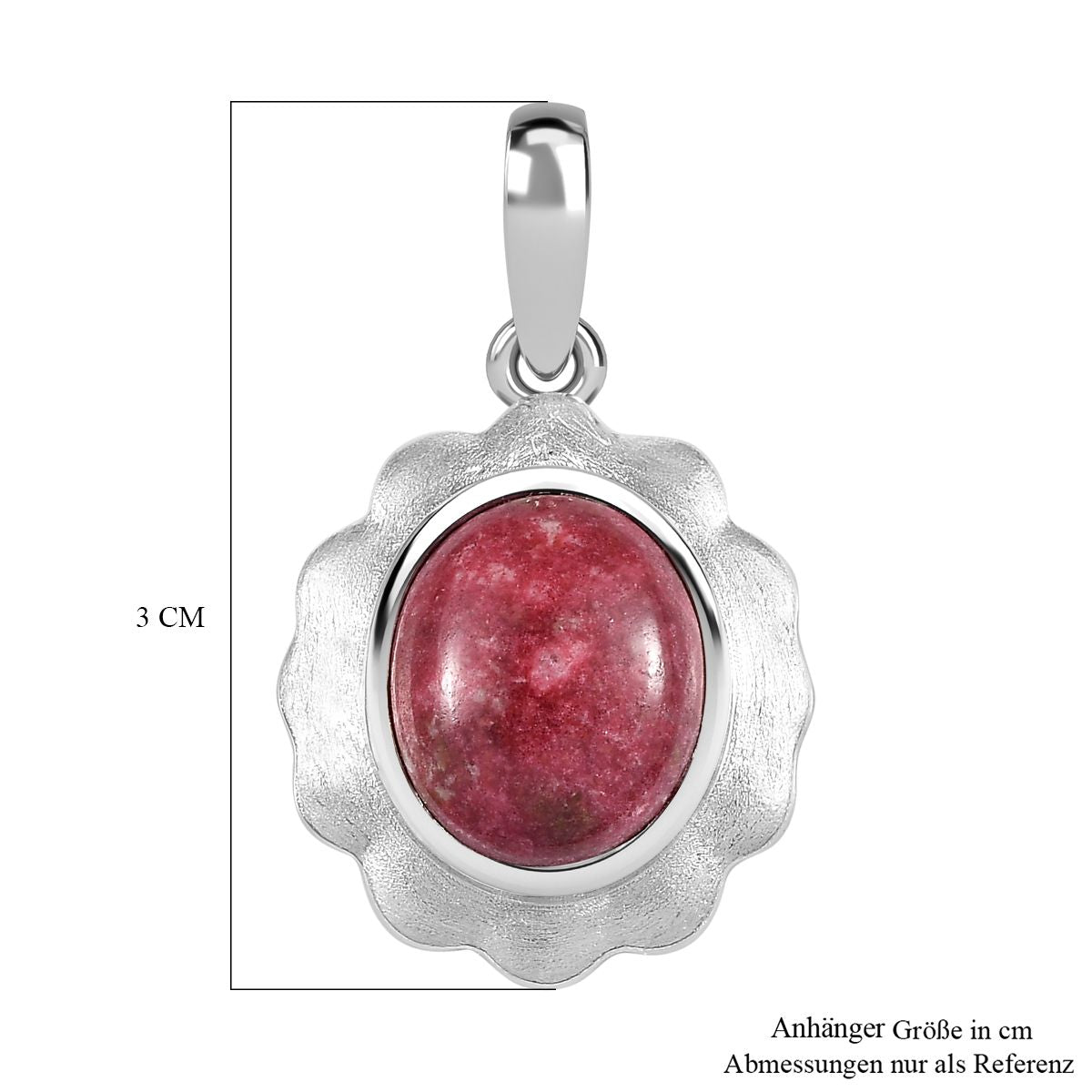 AA Thulit Anhänger 925 Silber rhodiniert ca. 6,02 ct.