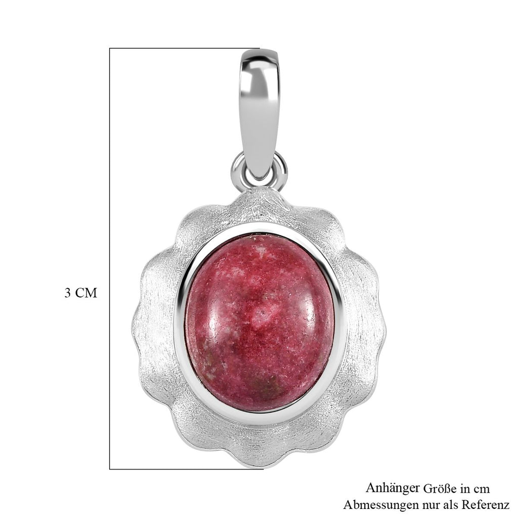 AA Thulit Anhänger 925 Silber rhodiniert ca. 6,02 ct.