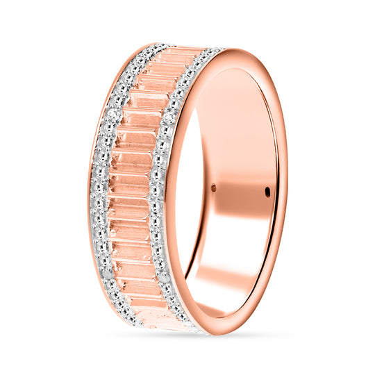 Weißer Diamant Ring 925 Silber 750 Gelbgold Vermeil (Größe 21.00)